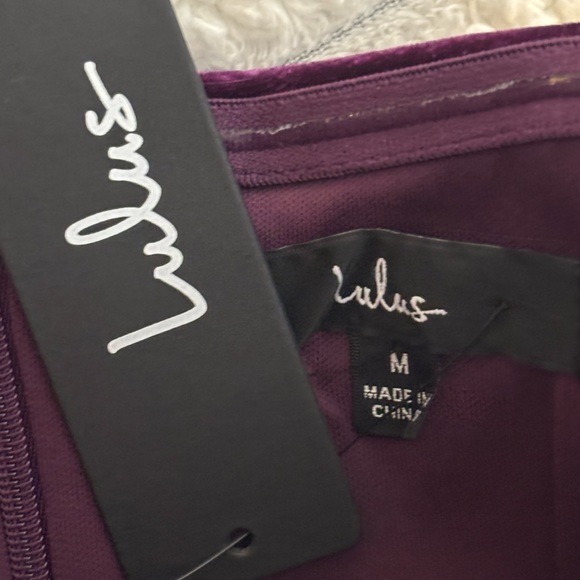 Lulu's Strapless Dress in Rich Purple Velvet - Picture 2 of 14